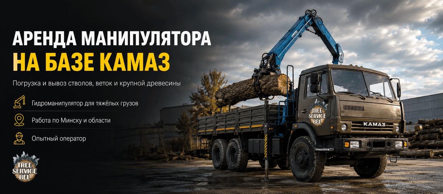 Аренда манипулятора на базе КАМАЗ в Минске